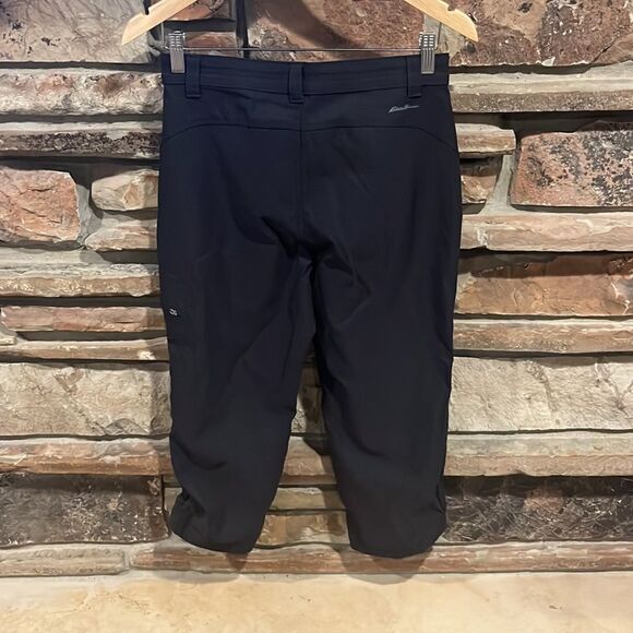 Eddie Bauer Rainier Black Hiking Capris with Elastic Ankle Scrunch - Picture 5 of 10